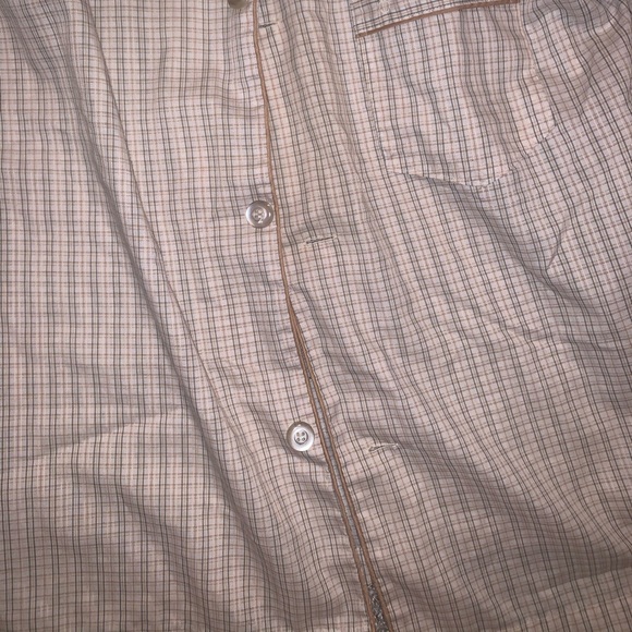 Bill Blass Cream & Brown Button Down Shirt size M - Picture 5 of 9